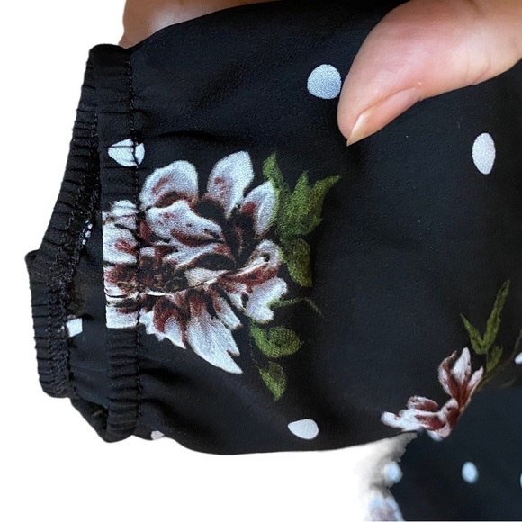 Zac & Rachel Blouse Polka Dot & Floral Size XL - Picture 6 of 7